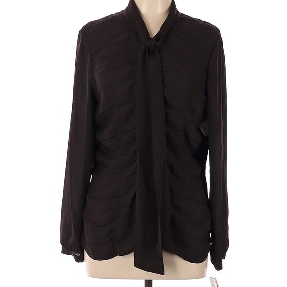 Grace Elements Long Sleeve Silk Top - Picture 1 of 2